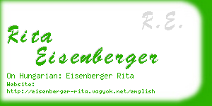 rita eisenberger business card